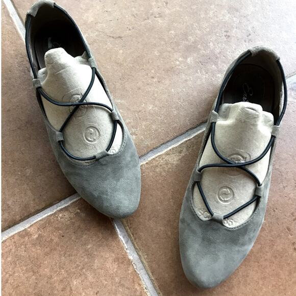 Earthies by Earth Brown Suede Ballet Slippers w Crossover Cords size 8.5 - Picture 12 of 16